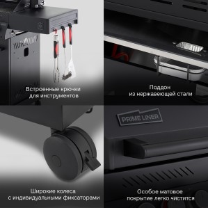 Газовый гриль PRIMELINER G4 комплектация Делюкс (Delux)