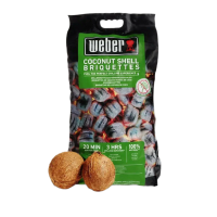 Угольный кокосовые брикеты Weber, пакет 8 кг.  